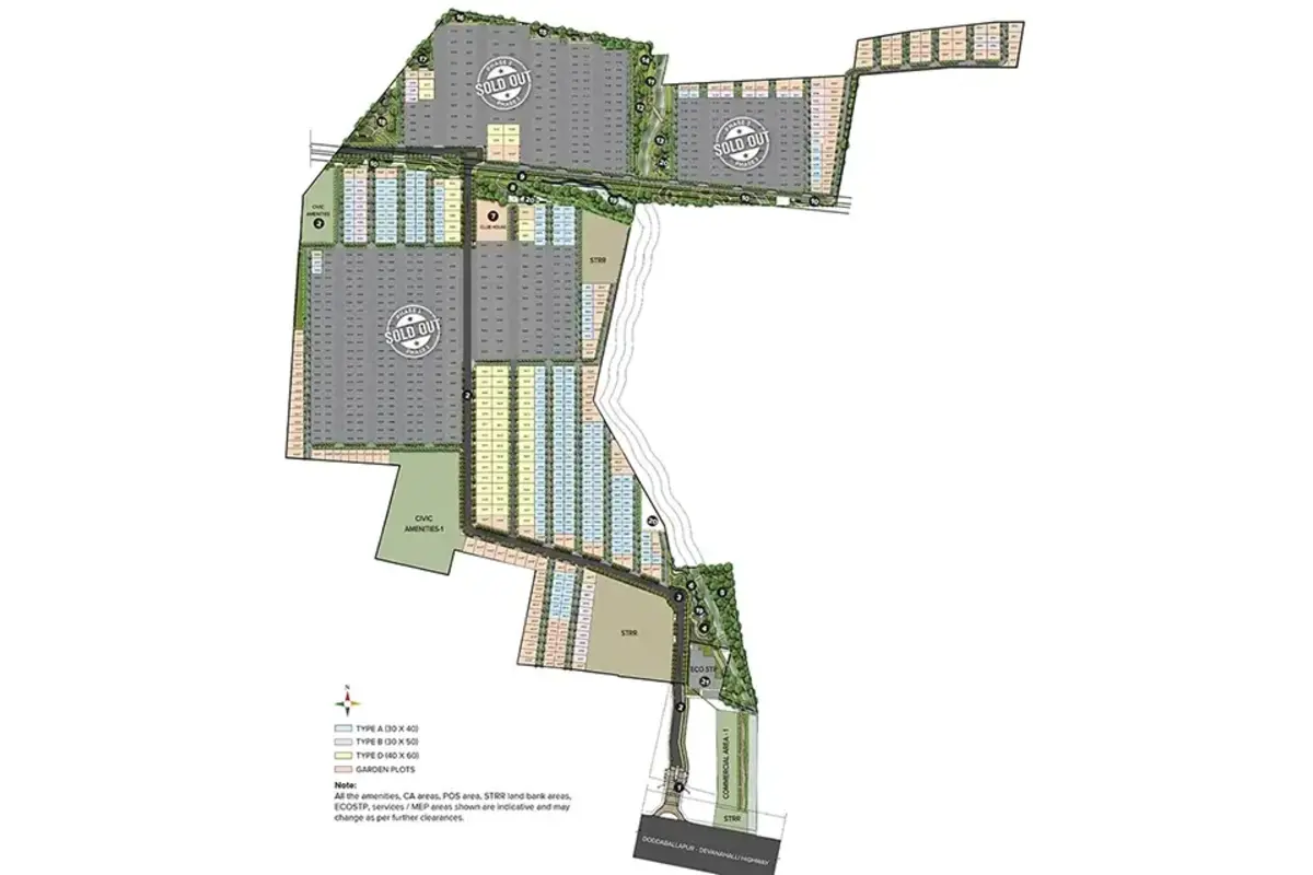 Brigade Oasis Plots Master Plan