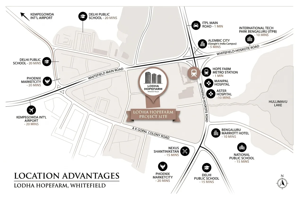 Lodha Hopefarm Whitefield Location Advantages and Highlights